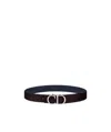 Dior Double-sided Cd Belt In Black