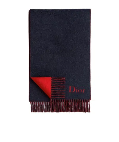 Dior Double-sided Scarf In Black