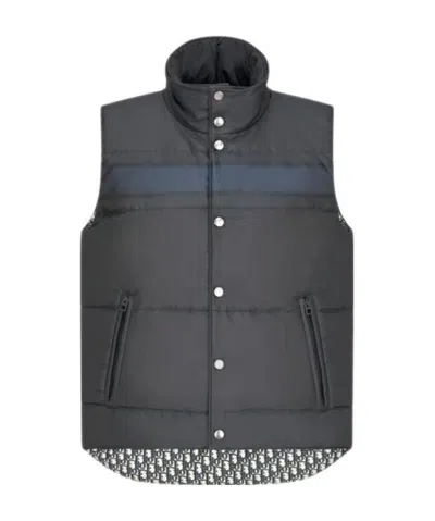 Dior Double-sided Sleeveless Down Jacket In Black