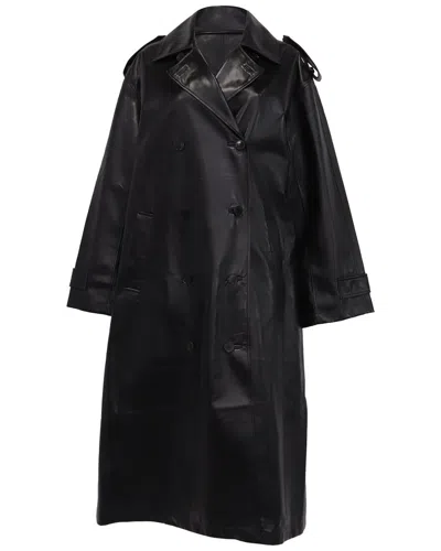 Dior Double-breasted Coat (authentic Pre-loved) In Black