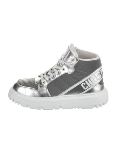 Pre-owned Dior D-player Sneakers In Silver
