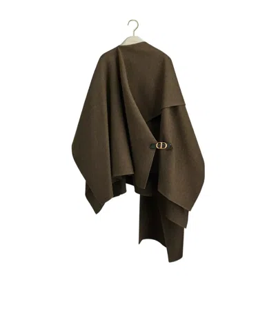 Dior Draped Cape In Green