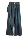 Dior Draped Flared Jeans In Blue