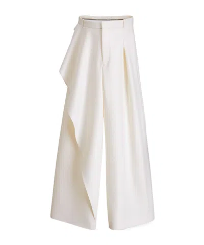 Dior Draped Regular-fit Pants In White