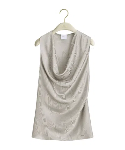 Dior Draped Top In Gray
