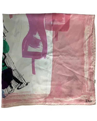 Dior Dress Form Printed Silk Scarf (authentic Pre-loved) In Multi