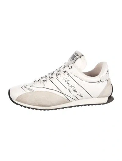 Pre-owned Dior D-sketch Athletic Sneakers In White