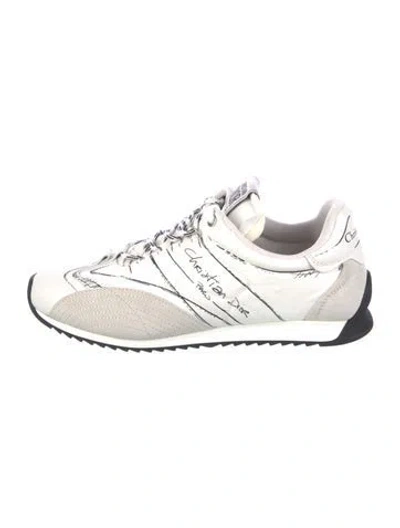 Pre-owned Dior D-sketch Sneakers In White