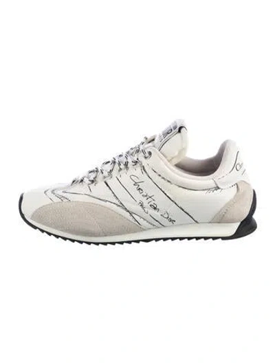 Pre-owned Dior D-sketch Sneakers In White
