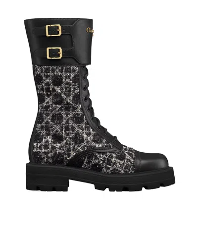 Dior D-trap Ankle Boot In Black