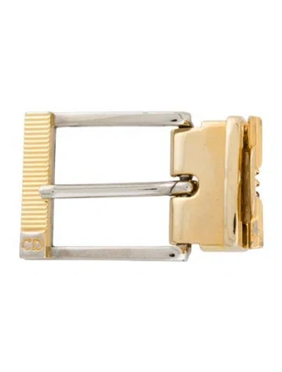 Pre-owned Dior Dual Tone Belt Buckle In Multi