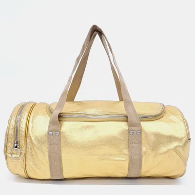 Pre-owned Dior Duffel Bag In Gold