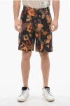 DIOR DUNCAN GRANT CRINKLE COTTON SHORTS WITH MULTICOLORED PATTERN