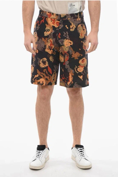 Dior Duncan Grant Crinkle Cotton Shorts With Multicolored Pattern
