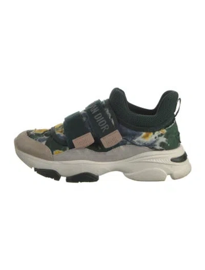 Pre-owned Dior D-wander 'camouflage Tie And  Cypress Green' Chunky Sneakers
