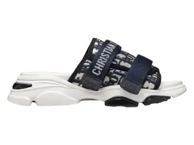 Pre-owned Dior Dwander Flat Sandal (women's) Sneakers In Blue