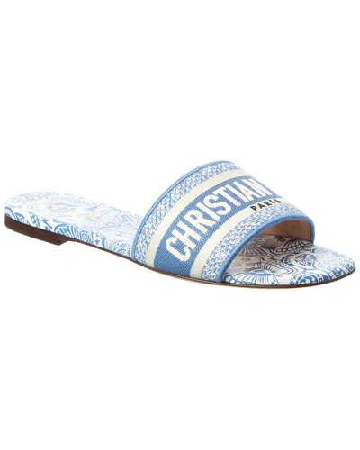 Dior Dway Canvas Sandal In Blue