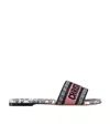 Dior Dway Flat Bottom Flip-flops In Black