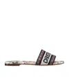 Dior Dway Flat Slippers In Multicolor