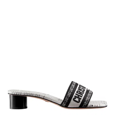 Dior Dway Heeled Slide In Black