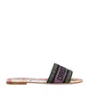 Dior Dway Logo Flip-flops In Multicolor