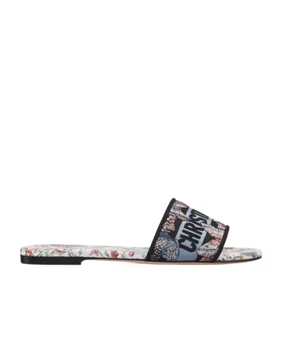 Dior Dway Slippers In Black