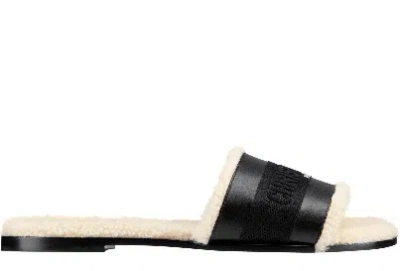 Dior Dway Slippers In Black