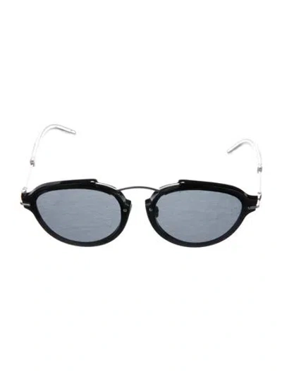 Pre-owned Dior Eclat Round Sunglasses In Black