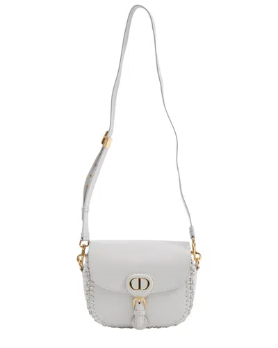 Dior Ecru Calfskin Leather Medium Bobby Whipstitch Shoulder Bag (authentic Pre-loved) In White