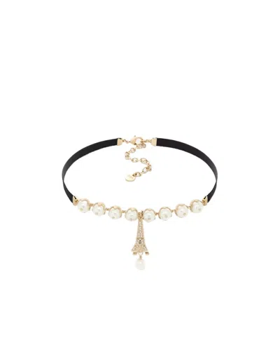Dior Eiffel Tower Pendant Necklace In Nude