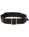 Dior Elastic & Leather Belt In Black