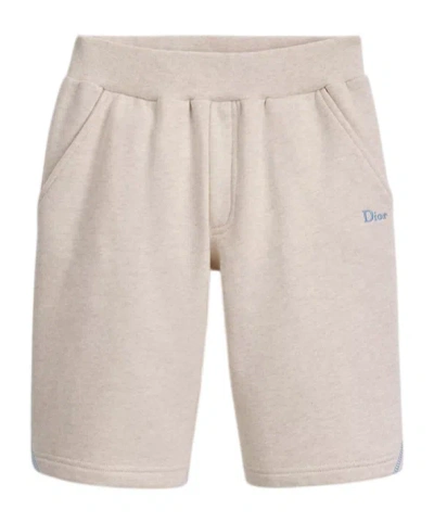 Dior Elastic Waist Athletic Shorts In Neutral