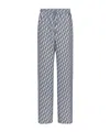 Dior Elastic Waist Casual Pants In Gray