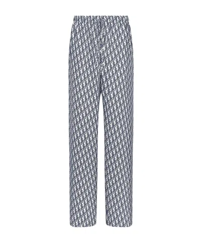 Dior Elastic Waist Casual Pants In Gray