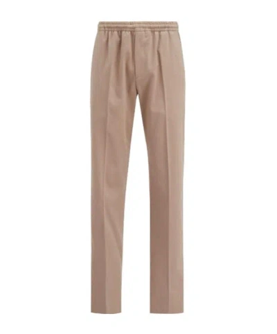 Dior Elastic Waistband Casual Pants In Nude