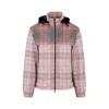 Dior Checked Zip-up Jacket In Pink