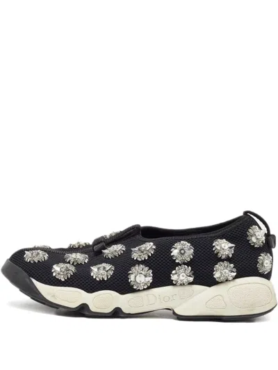 Pre-owned Dior Embellished Slip-on Sneakers