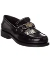 Dior Emblem Leather Loafer In Black