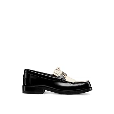 DIOR DIOR EMBLEM LEATHER LOAFERS