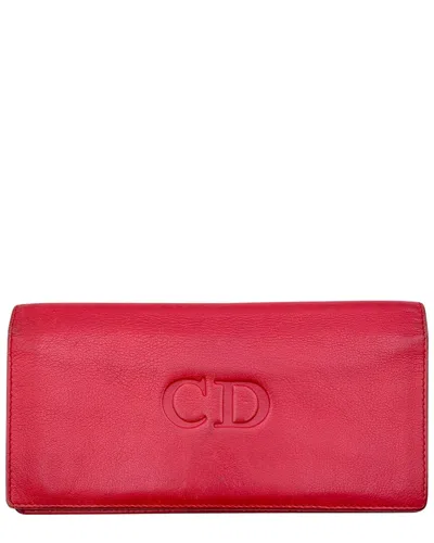 Pre-owned Dior Embossed Cd Logo Wallet (authentic Pre-loved)