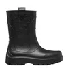 Dior Embossed Rain Boots In Black
