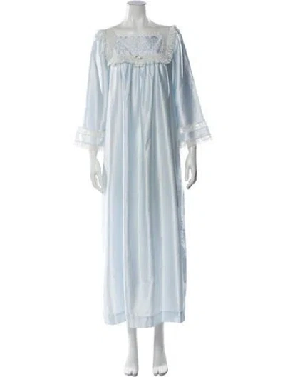 Pre-owned Dior Embroidered Accent Nightgown In Blue