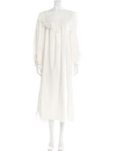 Pre-owned Dior Embroidered Accent Nightgown In Neutral