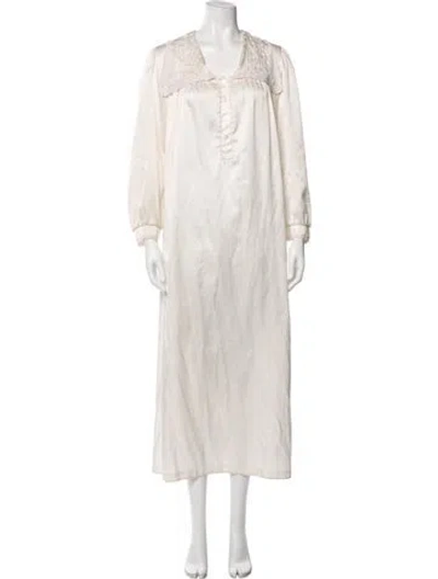 Pre-owned Dior Embroidered Accent Nightgown In Pink