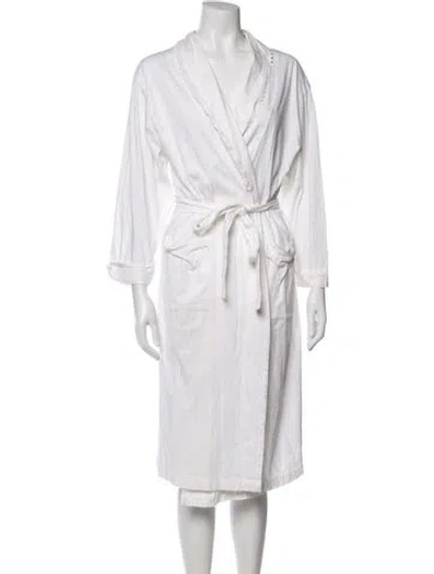 Pre-owned Dior Embroidered Accent Robe In Pink/white