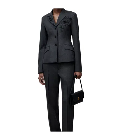 Dior Embroidered Bar Jacket In Black