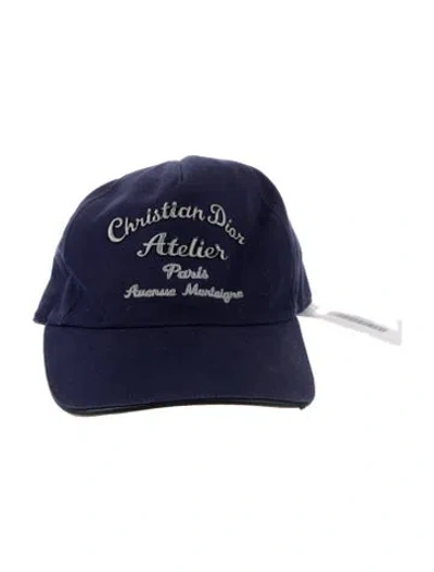 Pre-owned Dior Embroidered Baseball Hat In Blue