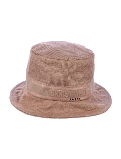 Pre-owned Dior Embroidered Bucket Hat In Pink