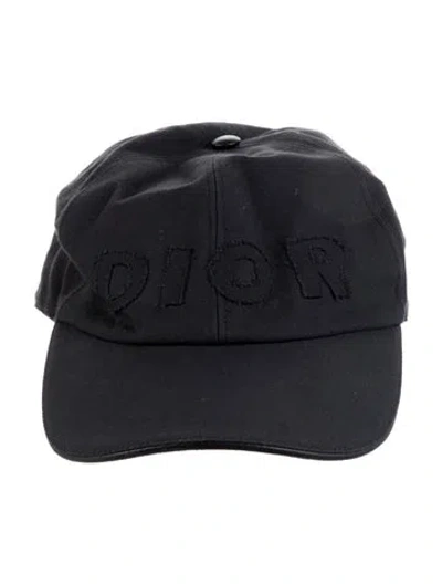 Pre-owned Dior Embroidered Canvas Baseball Cap In Black