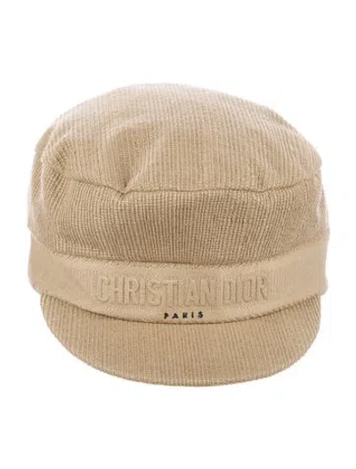Pre-owned Dior Embroidered Casquette Hat In Neutral